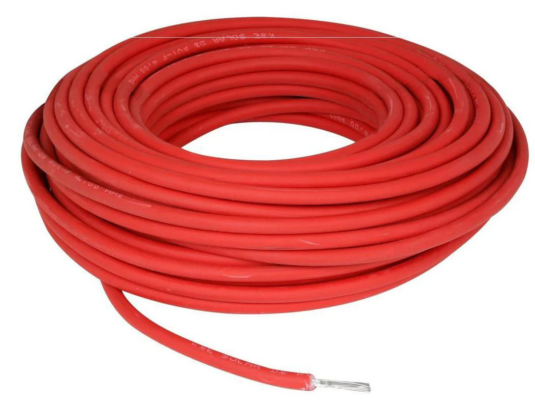 6mm PV Solar Cable - RED 100 Meter Roll - 6MM2CPV-RED-100