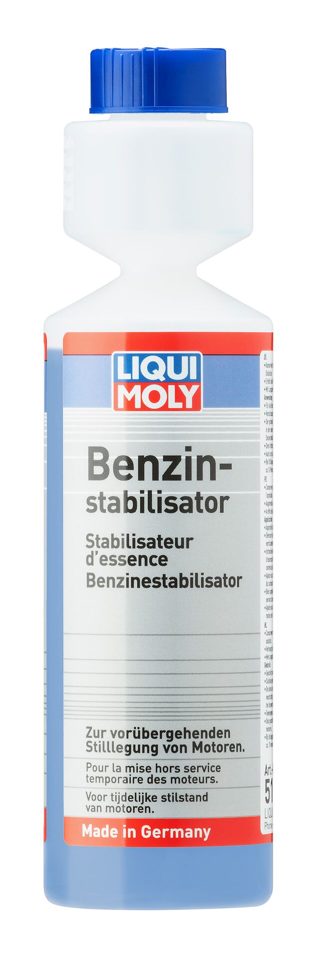 250ml Petrol Stabilizer bottle for long-term fuel storage protection.