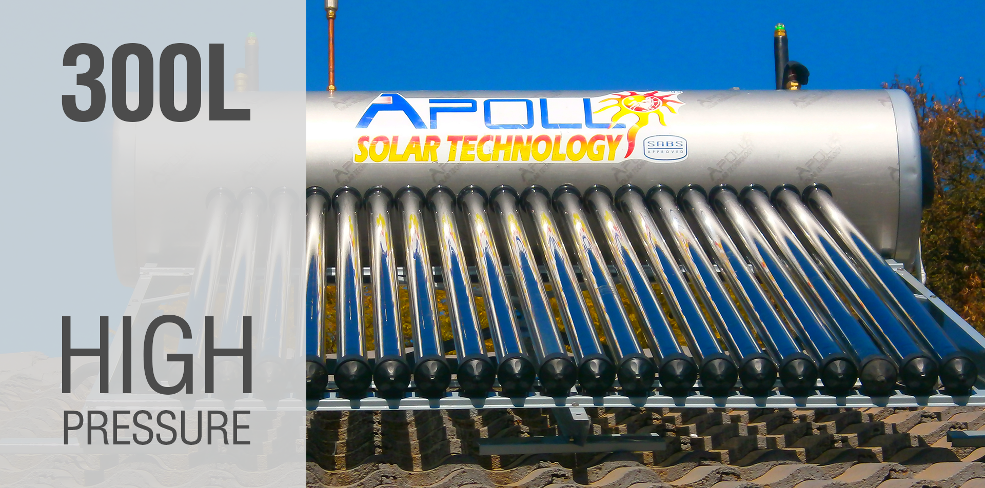 High Pressure Solar Geyser KIT - SP-HP-300L