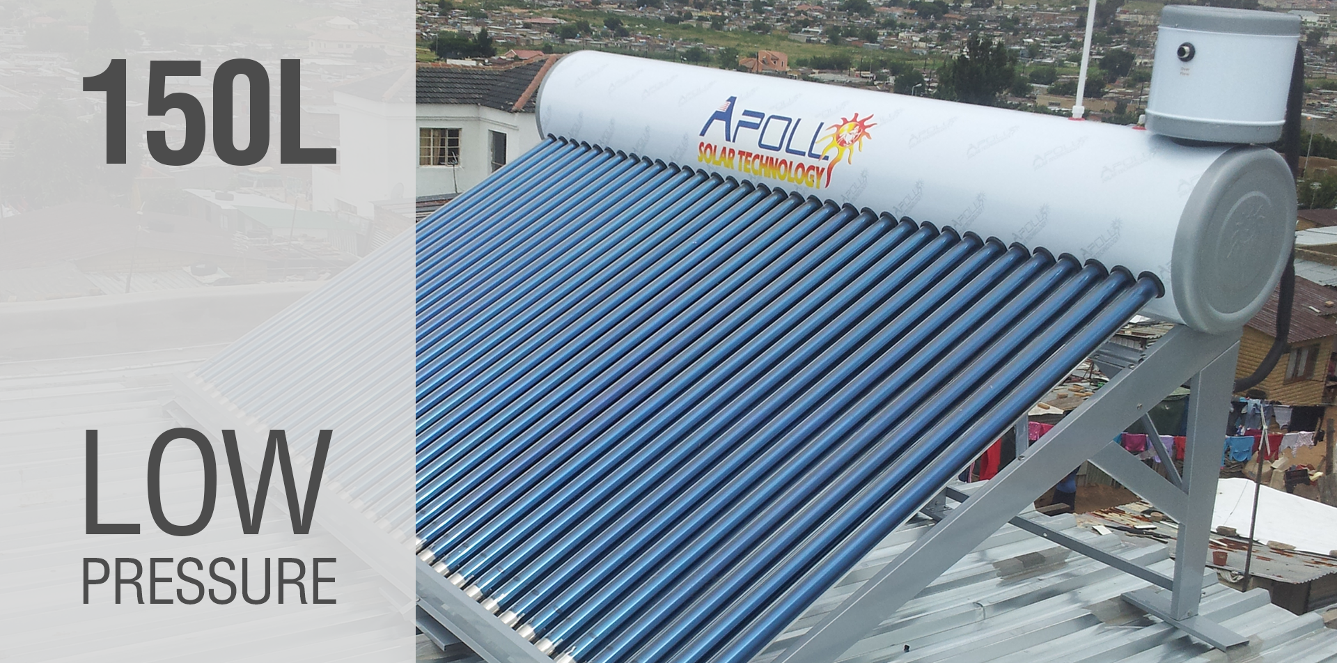 Low Pressure Solar Geyser 150L  - SP-LP-150L