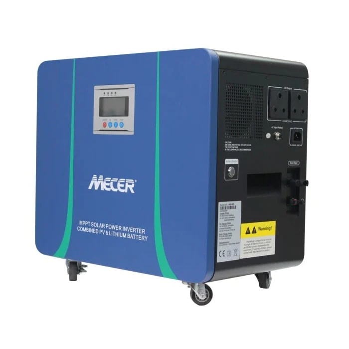 Mecer 2kVA 2kW Lithium Battery Inverter Trolley with 100Ah Lithium-ion Battery and 820W MPPT Controller SOL-I-BB-M2L Mecer